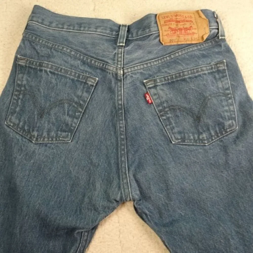 Levis' 501XX Blue Straight Fit Button Fly Denim Jeans W30xL30